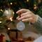 10ct. 1.75" Champagne Gold Shiny and Matte Glass Christmas Ball Ornaments